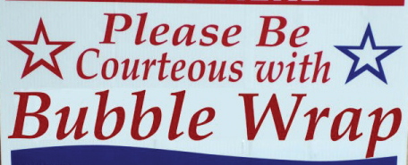 Veterans and Fireworks – putting out a sign claiming your dog is afraid maybe more effective than explaining you’re a Veteran