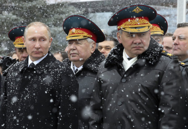 Russian military leadership with Putin